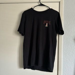 Black shirt with mushroom design